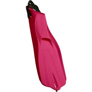 SCUBAPRO GO Travel Scuba Fin for Snorkeling, Scuba Diving and Swimming, Pink Scuba Fin with Black Bungee Open Heel Strap, X-Small/Small