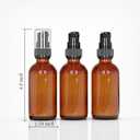12Pack 2oz Amber Glass Pump Bottles, 60ml with Black Pump, Empty Refillable Travel Small Container For Lotion Cream Essentil Oil Shampoo (2oz)