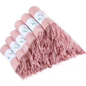 25 Pcs Wedding Shawls Bridesmaid Gifts Baby Shower Bridesmaid Shawl Proposal Wedding Party Favor (Pink)