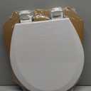 BEMIS 500EC 390 Toilet Seat with Easy Clean & Change Hinges, 1 Pack Round, Cotton White
