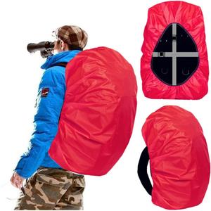 Joy Walker Waterproof Backpack Rain Cover, 10000mm Ultra-Waterproof, Upgraded Ultra-Strong Multilayers, Antislip Buckle Strap (XL (for 50-70L backpack), Red)