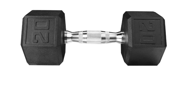 Amazon Basics Rubber Hex Dumbbell Hand Weight 20lb