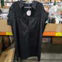 ANRABESS Womens Summer Button Down Shirt Dress Ruffle Short Sleeve Mini Dresses Loose Fit Beach Casual Sundress with Pockets, Size XXL