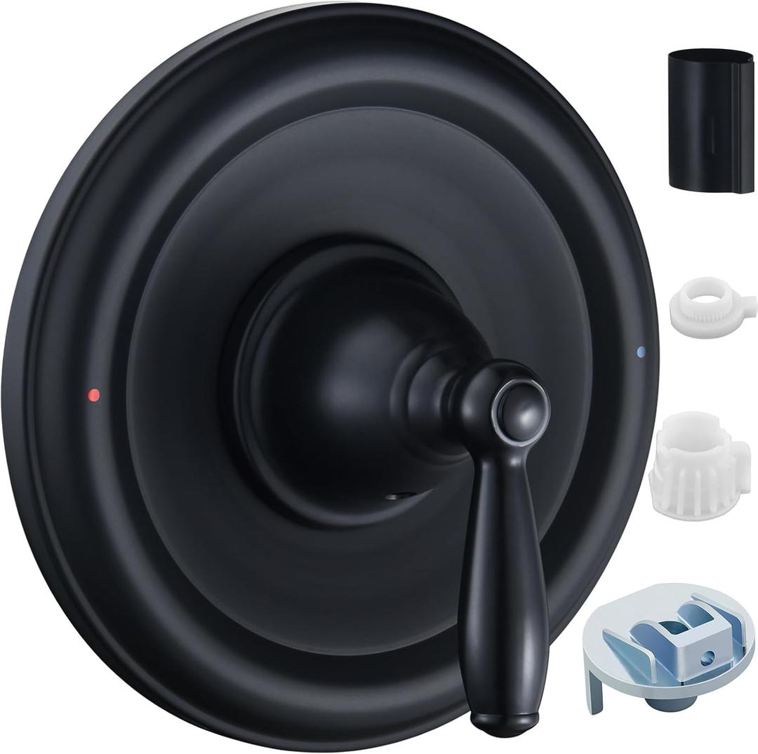 Pressure Balancing Tub and Shower Trim Kit, Compatible with Moen Posi-Temp Valve, Matte Black