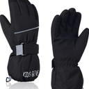 American Trends Kids Waterproof Winter Gloves Warm Snow Gloves Boys Girls Ski Gloves Toddler Mittens Windproof, 11-14