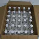 30 PCS Mini Flip Top Glass Bottle with Stoppers Decorative Small Swing Top Glass Bottles with Lids Kraft Adhesive Round Stickers for Wedding Themed Party(4OZ/120 ml)