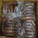 24 Pcs Curtain Rings with Clips Wooden, 2.5 inch for 1-1.5 inch Rod, Window Shower Curtain Hooks, Wood Curtain Rod Wood Curtain Rings with Eyelet, Drapery Rings, (24, 1.75 INCH Inner Dia)