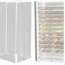 Bakers Rack Cover, Bread Racks Covers for Pantry, Clear PEVA 20tier Sheet Pan Racks Cover, Dustproof Waterproof Reusable Transparent Covers for Kitchen, Bakery, Restaurant (28" L x 23" W x 61" H)