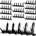 12 Pack Anti Climb Fence Spikes  Black Metal Wall Security Spikes Animal & Intruder Deterrent for Home, Yard & Garden Protection