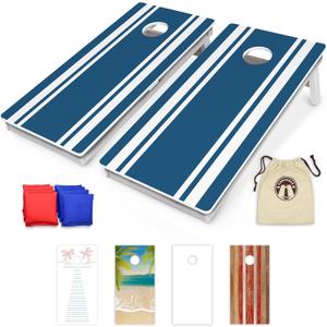 GoSports 4 x 2 ft Commercial Ultra Durable Cornhole Board Set All-Weather Regulation Size, Ready-to-Play for Family Backyard Games, Tailgates, Outdoor Party, and Venues