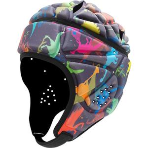 Soft Shell Flag Football Helmet Padded Rugby Helmet 7v7 Protective Headguard for Youth Kids Adults (Large, Dinosaurs)