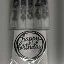 10-Piece Number Birthday Candles - Glitter Cake Topper Decoration for Birthday and Wedding Parties (Black)