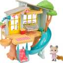 Interactive 2 Story Tree House Playset with Exclusive Squirrel Poseable Figure Includes 21 Pieces