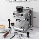 SHARDOR 20 Bar Espresso Machine with Grinder, Expresso Coffee Machines with Professional Steam Wand, 52mm Portafilter, 45 Precise Grind Settings, Stainless Steel All-in-One Coffee Maker for Home Use