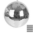 Large Disco Ball, 16 Inch Mirror Ball for Disco Party Decorations, Silver Big Haning Disco Ball Decor Ornaments with Hanging Ring for Easy Installation for DJ Club Stage Bar Wedding