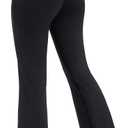 AFITNE Women's Yoga Pants Bootcut Workout Leggings Flare Casual Lounge Pants with Pockets High Waist and Tummy Control (Black, S)