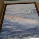 18x24 Picture Frame, Brown 18 x 24 Poster Frame for Horizontal or Vertical Wall Mounting, 1 Pack