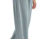 ODODOS Modal Soft Wide Leg Pants for Women High Waist Casual Relaxed Pants with Pockets, 31" Inseam, Grey Blue, Small