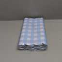 60 Pcs Blue Gingham Party Supplies Gift Disposable Scalloped Table Placemat 17.7 X11.8 Inch Decorative Paper Mats Bulk for Table Setting Dining Wedding Christmas Bridal Baby Shower
