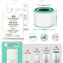 2025 Upgraded 2 Pack Core 300s Pet-Enhanced Filter for Levoit Core 300 Core 300s Air Purifier, Core 300-RF/300S-RF, 12 Months Lifespan, 3-in-1 H13 True HEPA, Activated Carbon Filtration,Green