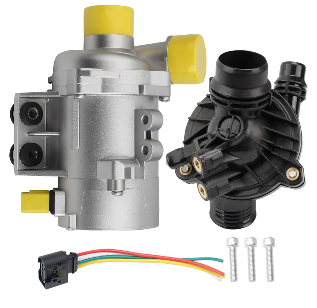 Electric Engine Water Pump W/Thermostat 11517521584 Compatible with BMW X3 Z4 X5 328i 323i 128i 528i Replaces OE# 11517546994 11517563183 11517586924