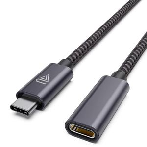 Faracent USB C Extension Cable (20Gbps/240W/3.3Ft), USB 3.2 Type C 3.1 Male to Female Extension Charging & Sync for iPhone 17 16 15 Pixel PSVR2 MacBook Air Pro/New iPad Dell XPS Surface Book (Grey)