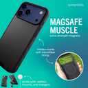 Smartish iPhone 17 Pro Max MagSafe Case - Gripmunk Magnetic Slim Case [Lightweight + Protective] Thin Grip Cover with Microfiber Lining for iPhone 17 Pro Max w/Camera Control - Black Tie Affair
