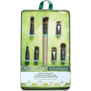 EcoTools Interchangeables Total Renewal Eye Makeup Brush Kit, Customizable Makeup Brushes for Eyeshadow, Travel-Friendly Kit, Eco-Friendly Synthetic Bristles, Cruelty Free & Vegan, 9 Piece Set