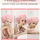 Years calm Heat Cap For Deep Conditioning Shower CapReusable Three-Layer Structure Waterproof Hair Cap  Applicable Tofor Bathing, Hair Care, And Other Uses (Pink, One Size)