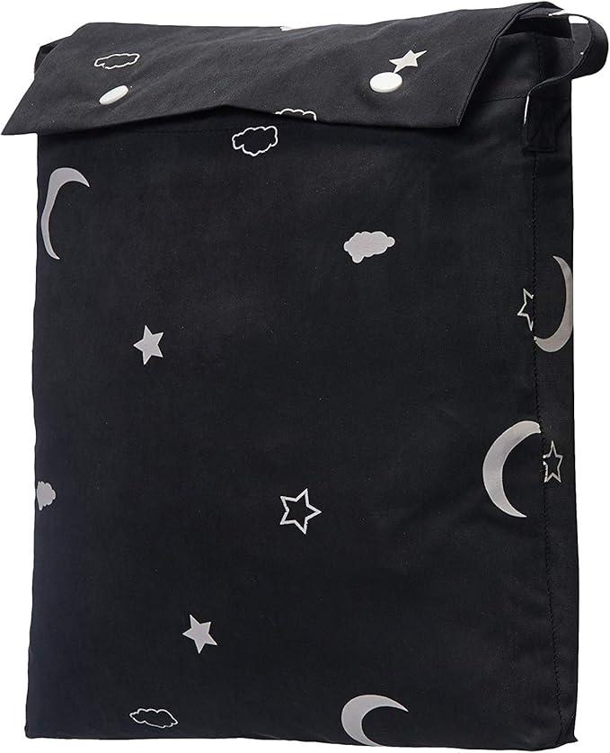 Basics Portable Blackout Curtain Shade with Suction Cups, 50" W x 78" L, 1Pack, Moon and Stars