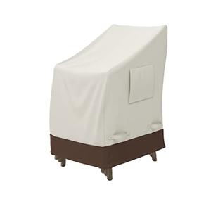 Amazon Basics Outdoor Stackable Chairs Cover, Waterproof, Anti-UV, Weather Resistant, Durable, Beige/Tan
