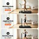 Walking Pad Treadmill with Incline and Handle Bar for Home Office