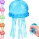 Jellyfish Squishy, Jellyfish Design Squeeze Stress Ball, Drop Malt Sugar Balls for Anxiety Stress for Party Favors Birthday Gift (Blue)