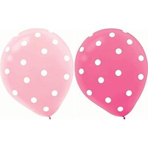 50 pcs 12" Latex Balloons, Pink Polka Dot Balloons for Brithday Balloon Wedding Balloon decoration