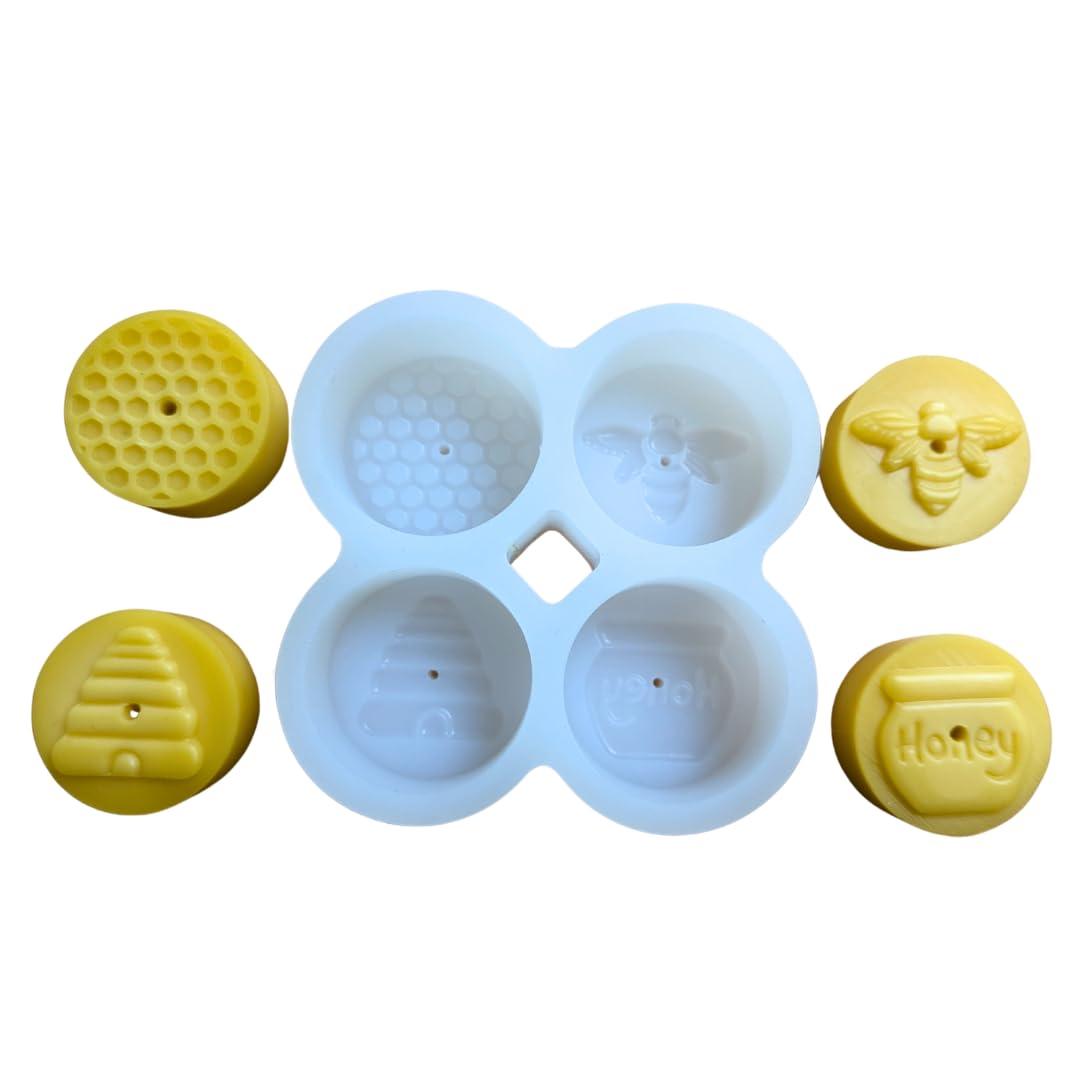 Silicone Tealight Candle Mold - Makes 4 x Tea Light Candles (Standard)