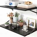 Fixwal 2pcs 10 in Deep Floating Shelves for Wall (Black, 23.6" L), 23.6 X 10 X 0.5in