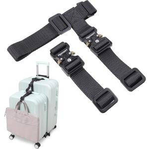 Vigorport Luggage Straps, Luggage Connector Straps for Suitcases Add A Bag and Connect Your 2 Suitcases Together Adjustable Attachment Accessories Belts (1'' Width S Size)