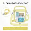 Clear Stadium Bag 12126 Policy Compliant Transparent Crossbody Purse, Waterproof PVC Clear Bag for Concerts Events (Small, Yolk Yellow)