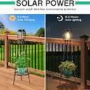 MXwcy 2 Pack Solar Lights Outdoor with Plant Stands, Solar Floor Lamp with LED Edison Bulbs for Garden Yard Pathway Driveway Front/Back Porch Decoration