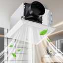 GROWNEER Bathroom Exhaust Fan, 110 CFM 1.0 Sone Bathroom Fan No Attic Access Needed, Ceiling or Wall Mount, 7.68 x 9.25 inch, White