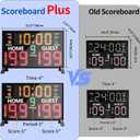YZ Bigger LED Digital Scoreboard, Portable Basketball Scoreboard with Timer Clock, Electronic Scoreboard with Remote, Tabletop Scoreboard Clock, Score Keeper for Outdoor Game