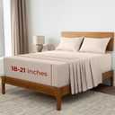 Mellanni Extra Deep California King Sheets - 4 PC Iconic Collection Bedding - Hotel Luxury, Ultra Soft, Cooling Bed Sheets - Wrinkle, Fade, Stain Resistant (Cal King, Beige)