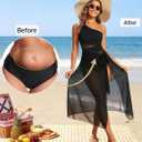 Aqua Eve Womens One Piece Swimsuits - Tummy Control One Shoulder Bathing Suit Cut Out Swimwear 2026 (Black, S)