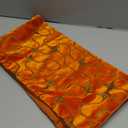 Yangest Orange Square Throw Pillow Cover Wavy Velvet Cushion Cover Modern Zippered Pillowcase for Sofa Couch Bedroom Living Room Chair, 20 x 20 Inch