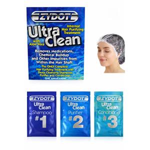 Zydot Ultra Clean Detox Shampoo & Conditioner Kit  Deep Cleansing Clarifying Shampoo for Hair Buildup Removal, Chemical & Impurity Detox, Purifying Hair Treatment With Shower Cap