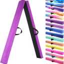 8FT Folding Balance Beam -Gymnastics Floor Beam -Gymnastics Equipment for Kids,Wood core- Anti-Slip Bottom and Carrying Bag for Home