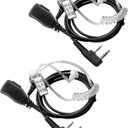 BAOFENG Walkie Talkies Earpiece with Mic Radio Earpiece for Walkie-Talkie 2 Pin Headset K5 Plus 5RM BF-888S UV-5R BF-F8HP PRO AR-152 UV-5R MINI UV-21R DM-32 UV-32 Two Way Radio(2 Pack)
