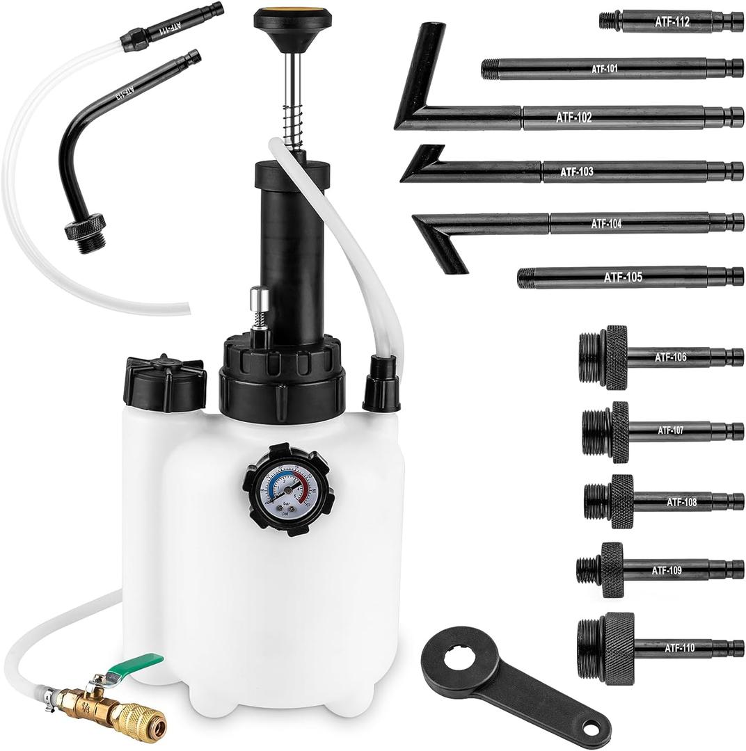 BetyBedy 3L Transmission Fluid Pump Kit, Fluid Transfer Pump with 13PCS ATF Adapters, Manual Transmission Oil Pump for Automotive Oil Filling System, Manual ATF Fluid Transfer Pump for Oil