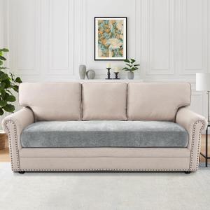 H.VERSAILTEX Sofa Covers Washable High Stretch Couch Cover Thick Soft T Cushion Sofa Slipcovers All Seasons Universal Sofa Couch Covers for Sectional Slipcovers(3 Seater Sofa Cushion Cover,Dove)