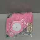 12 Pcs Precut Gnome Beard Faux Fur Costume Beard Handmade Dwarf Beard with 12 Wooden Balls and Ribbon for Thanksgiving Christmas Valentine St. Patrick's Day Easter Spring Summer (Pink)